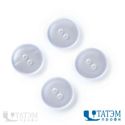 Пуговица 18 мм, №28: прозр., 2 отв., упак. 2160 шт, Турция