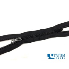 Молния спираль Т-7, 2 бегунка, 70 см, черная, 19,0 г/м