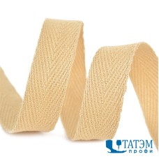 Лента киперная 10 мм хлопок 2,5 г/см, арт.TBY.CT10277, цв.F277 бежевый, уп. 50 м