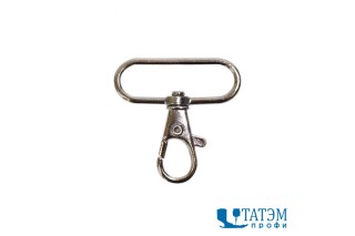 Карабин для сумок 38 мм, никель, темн.никель, оксид, арт. KS-130, упак. 100 шт