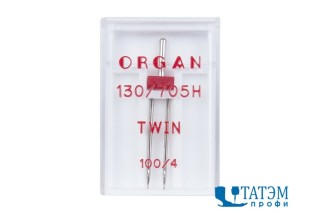 Иглы Organ 130/705H №100 двойная, упак. 1 шт