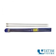 Спицы прямые 35 см, диам. 5,0 мм, металл. с огранич.в PVC-чехле