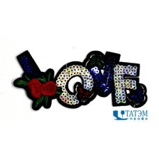 Термоаппликация с пайетками 10,0 х 5,10 см 