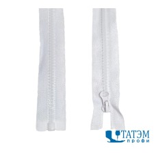 Молния трактор Т-5, 1 бегунок, 80 см, белая (22,4 г/м) LOGO