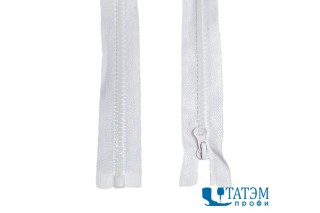Молния трактор Т-5, 1 бегунок, 80 см, белая (22,4 г/м) LOGO