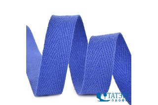 Лента киперная 15 мм хлопок 2,5 г/см, арт.TBY.CT15223, цв.F223 синий василек, уп. 50 м