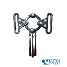 Украшение 55 х 60 мм, оксид (т. никель), арт. 7804, уп 10 шт