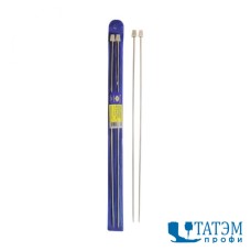 Спицы прямые 35 см, диам. 3,0 мм, металл. с огранич.в PVC-чехле