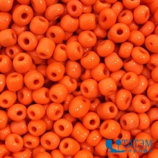 Бисер непрозрачный 450 г, оранжевый