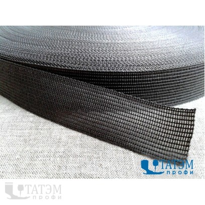 Тесьма окантовочная 32 мм, 3,9 г/м, серый темный (400), 100 м