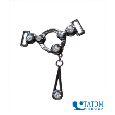 Украшение 55 х 55 мм, оксид (т. никель), арт. 10293 Г, уп 10 шт