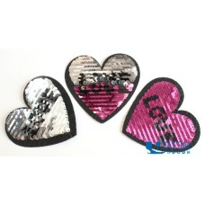 Термоаппликация двусторонняя с пайетками 9,0 х 8,5 см 