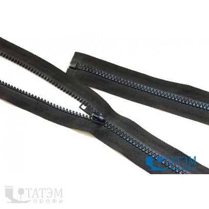 Молния трактор Т-5, 1 бегунок, 70 см, черный, 22,4 г/м, LOGO, КНР