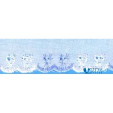 Шитье 25 мм, арт.TJL0199, бело-голубое, уп. 15 ярд