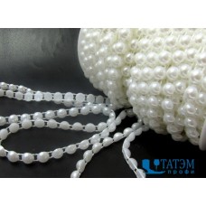 Полубусины на нити 8 мм жемчуг, упак 20 м