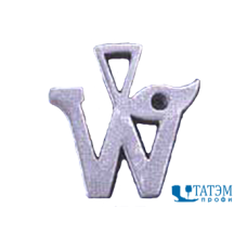 Украшение 55 х 30 мм, оксид (т. никель) со стразами, арт. HP 7654, уп 10 шт