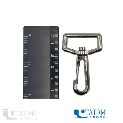 Карабин поворотный 25 х 54 мм металл, никель, упак 200 шт
