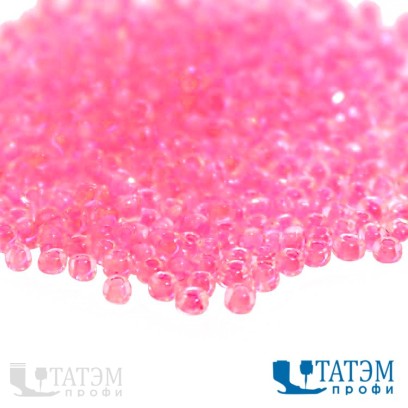 Бисер 12/0 мелкий (450 г) прозр. радужный цветной с цв. отверстием