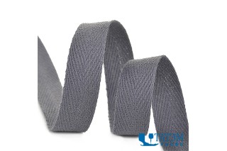 Лента киперная 15 мм хлопок 2,5 г/см, арт.TBY.CT15311, цв.F311 т.серый, уп. 50 м