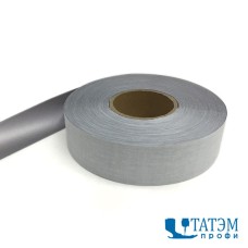 Лента СВ, 25 мм, арт. A102-1 пэ 100% (260cpl), рулон 100 м, серая, КНР