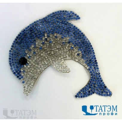 Термоаппликация со стразами 6,8 х 7,0 см 