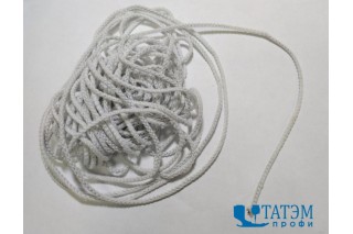 Шнур 2,5 мм эластичный, арт. 20с123, белый (на вес в пакете)