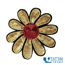 Термоаппликация с пайетками диам. 9,6 см 