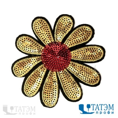 Термоаппликация с пайетками диам. 9,6 см 