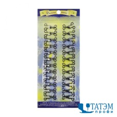 Крючки бельевые с пет.на пластине № 9 (упак. 24 шт) никель/оксид