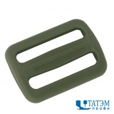 Пряжка двухщелевая 50 мм ПА, хаки