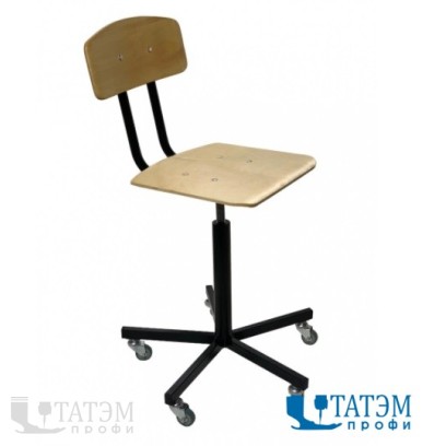 Стул винтовой на колесах Profi T-1D (деревянный)