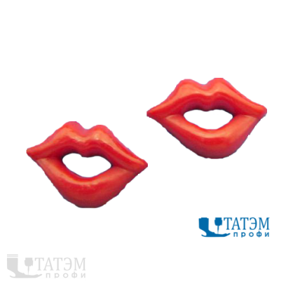 Рот большой для игрушек 19 х 13 мм, 21 х 15 мм, красный, уп. 100 шт