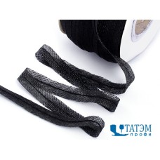 Лента нитепрош. по косой усиленная 12 мм, черная, 200 м