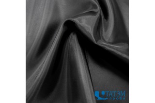 Подкладочная ткань 190T Taffeta 68Dх68D, 56 г/м², шир.150 см, рулон 100 м, черная