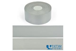 Лента СВ, 50 мм, арт. A102-2 пэ 100% (150cpl), рулон 100 м, серая, КНР