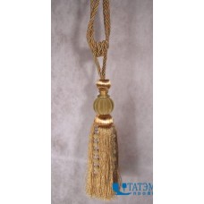 Подхват с бархат. вставкой в держатель, арт. Н 1217 золотой, уп. 1 пара