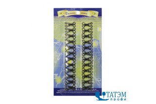 Крючки бельевые с пет.на пластине № 3 (упак. 24 шт) никель/оксид