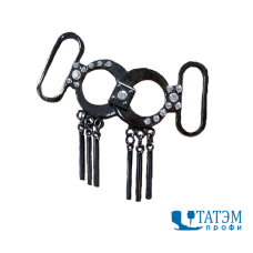 Украшение 56 х 50 мм, оксид (т. никель), арт. 10298, уп 10 шт