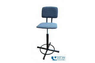 Стул винтовой с кольцом PROFI T-1 (ткань - серая)
