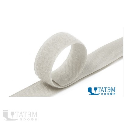 Лента петельная 25 мм, белая, рулон 25 м, КНР