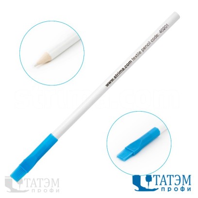 Карандаш меловой со щеточкой белый