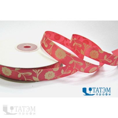 Лента декор. атласная с рис.