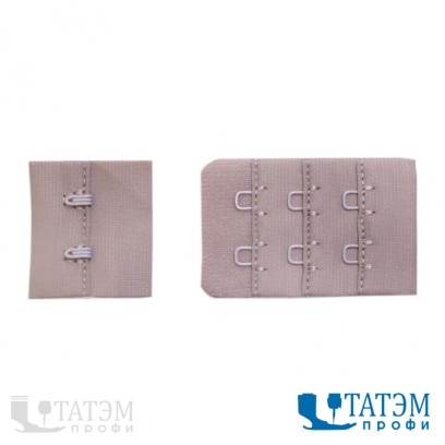 Застежка-крючок д/бюст. 3ряда*2кр*3см серый (упак 100 шт)