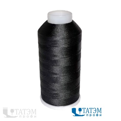Нитки вышивальные Profi 120 D/2 п/э, 5000 м, черные