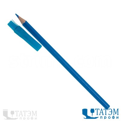 Карандаш меловой со щеточкой голубой