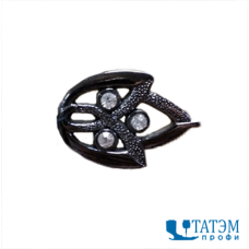 Украшение 60 х 22 мм, оксид (т. никель), арт. 8875, уп 10 шт