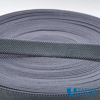 Резинка 30 мм, помочная, арт. 3130, серая, рулон 25 м