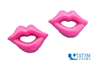 Рот большой для игрушек 19 х 13 мм, 21 х 15 мм, малиновый, уп. 100 шт