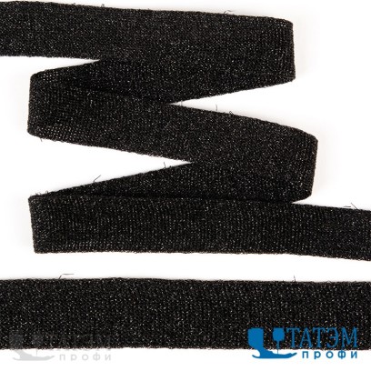 Тесьма трикотажная Лампас 20 мм, арт. KTS2420, черный, уп. 64 м