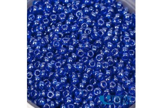 Бисер прозрачный 450 г, синий